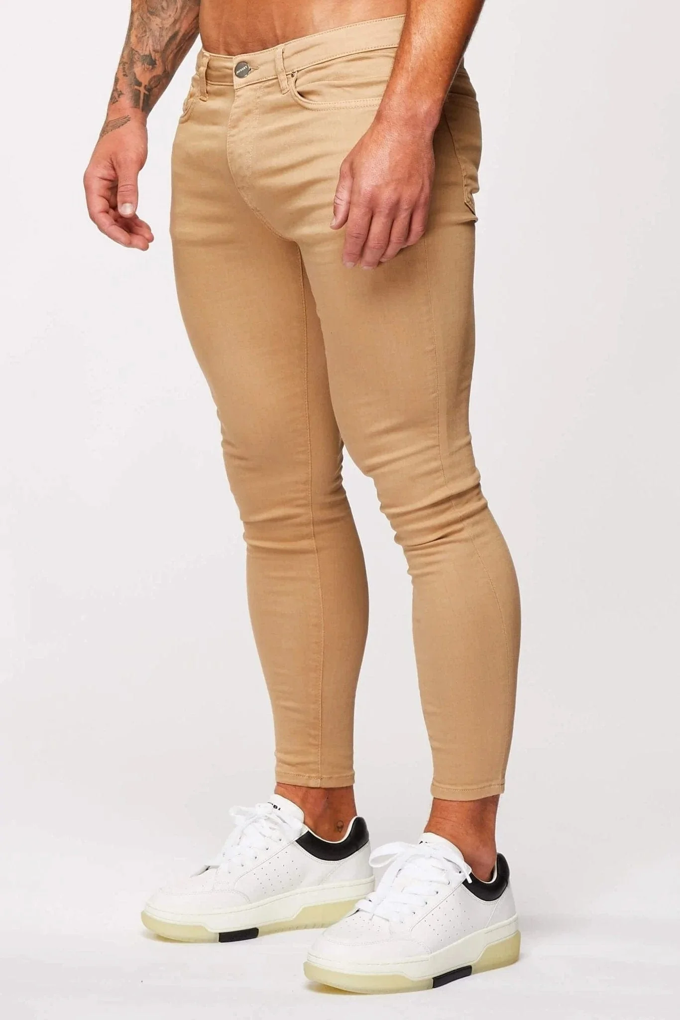 SKINNY FIT JEANS - BEIGE