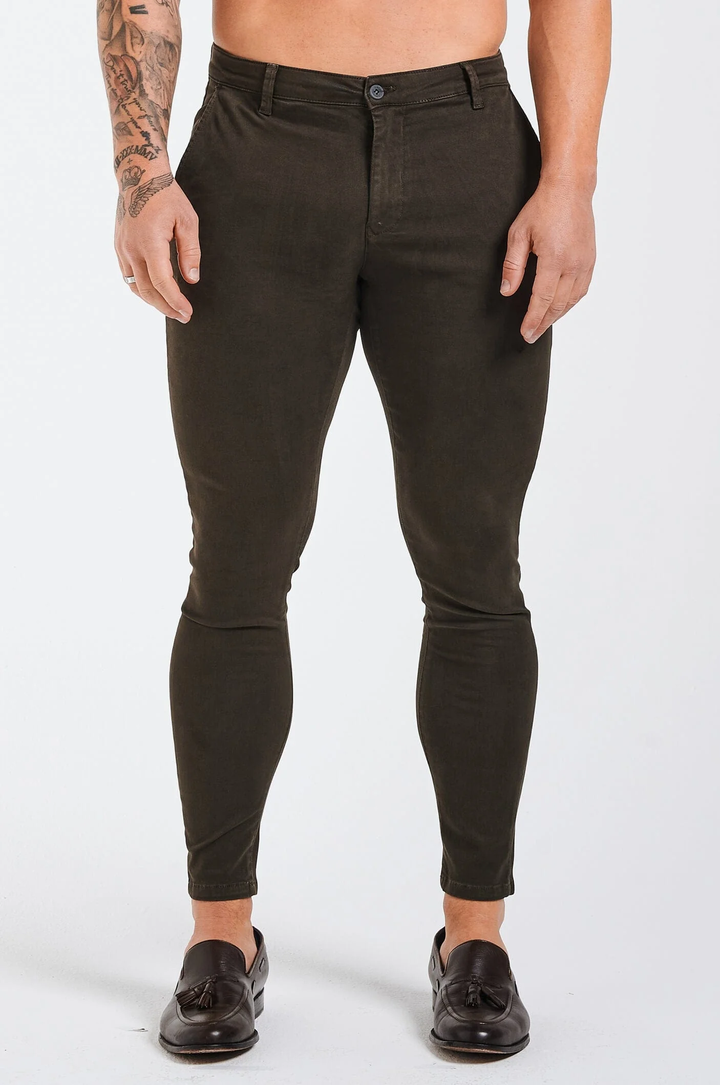 SPRAY-ON STRETCH CHINO - DEEP BROWN - Image 3