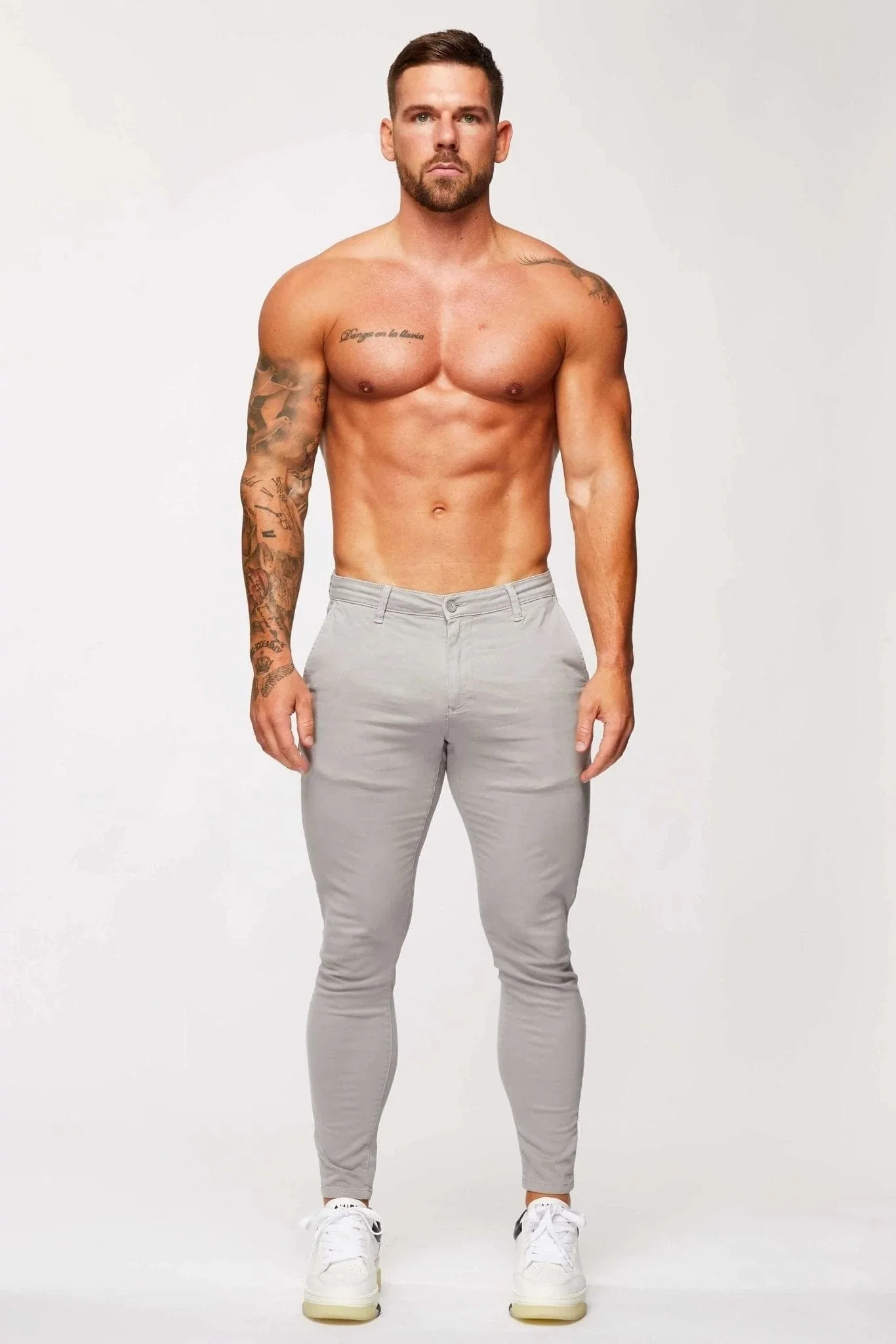 SPRAY-ON STRETCH CHINO - ICE GREY - Image 3