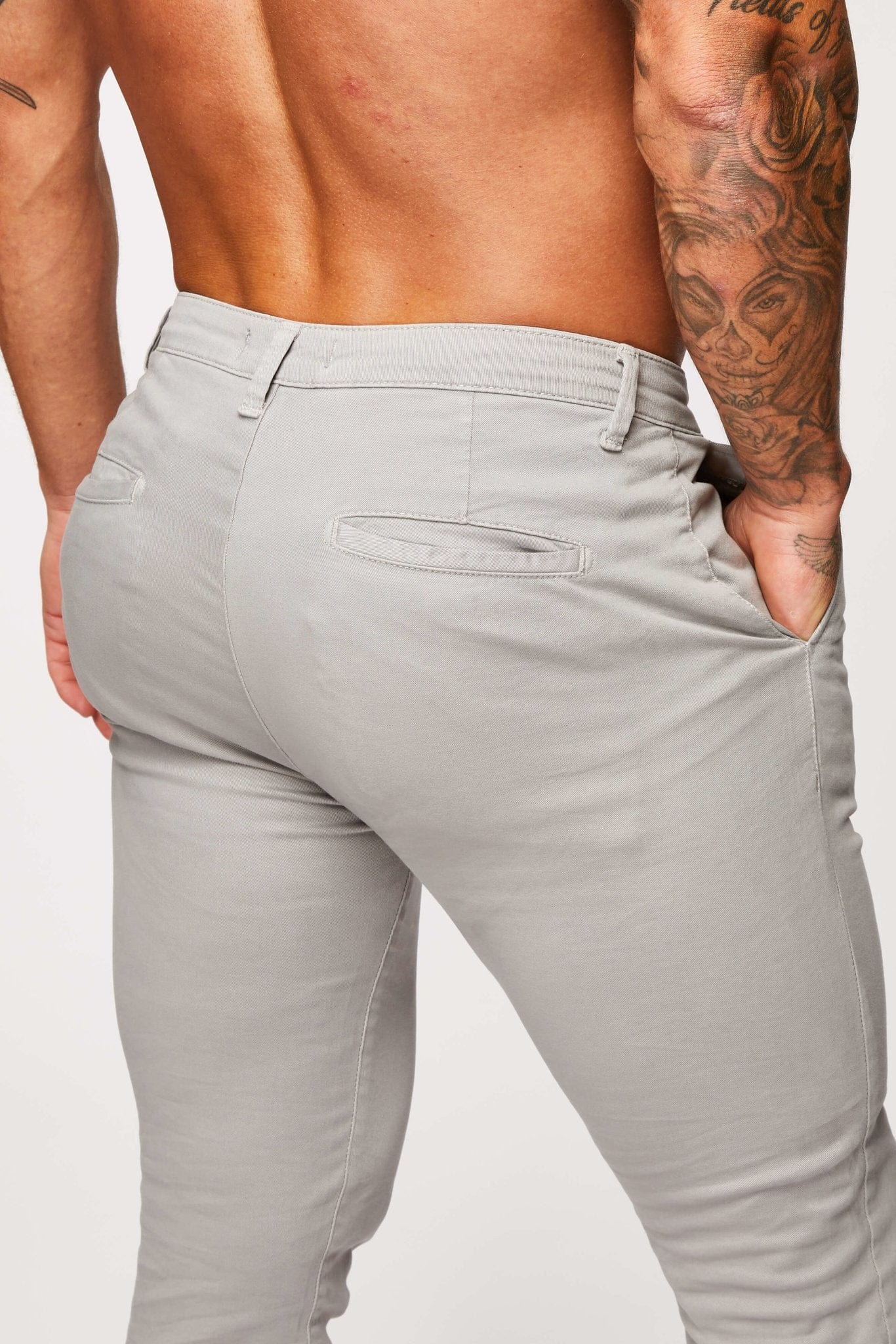 SPRAY-ON STRETCH CHINO - ICE GREY - Image 6
