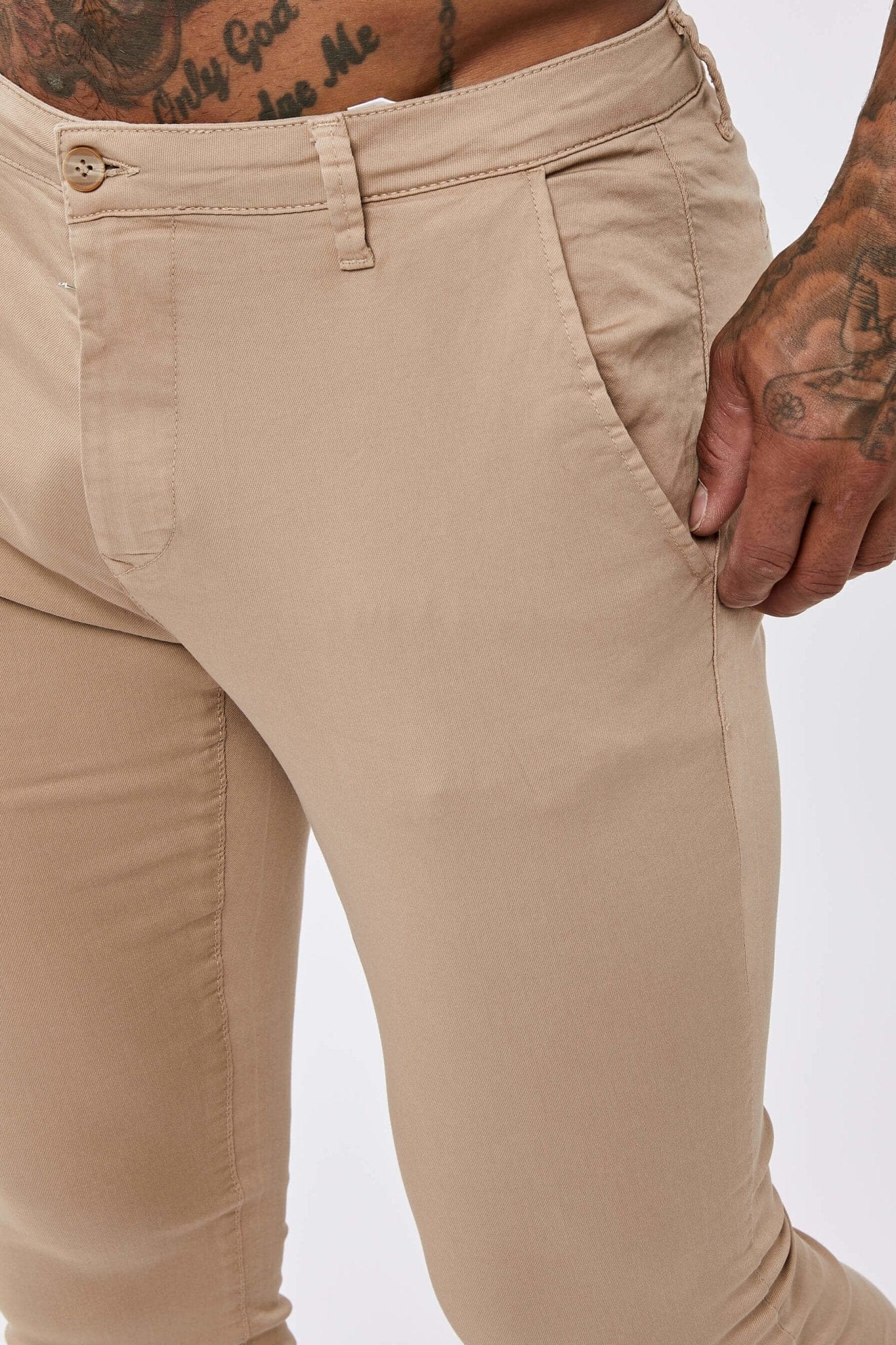 SPRAY-ON STRETCH CHINO - BEIGE - Image 4