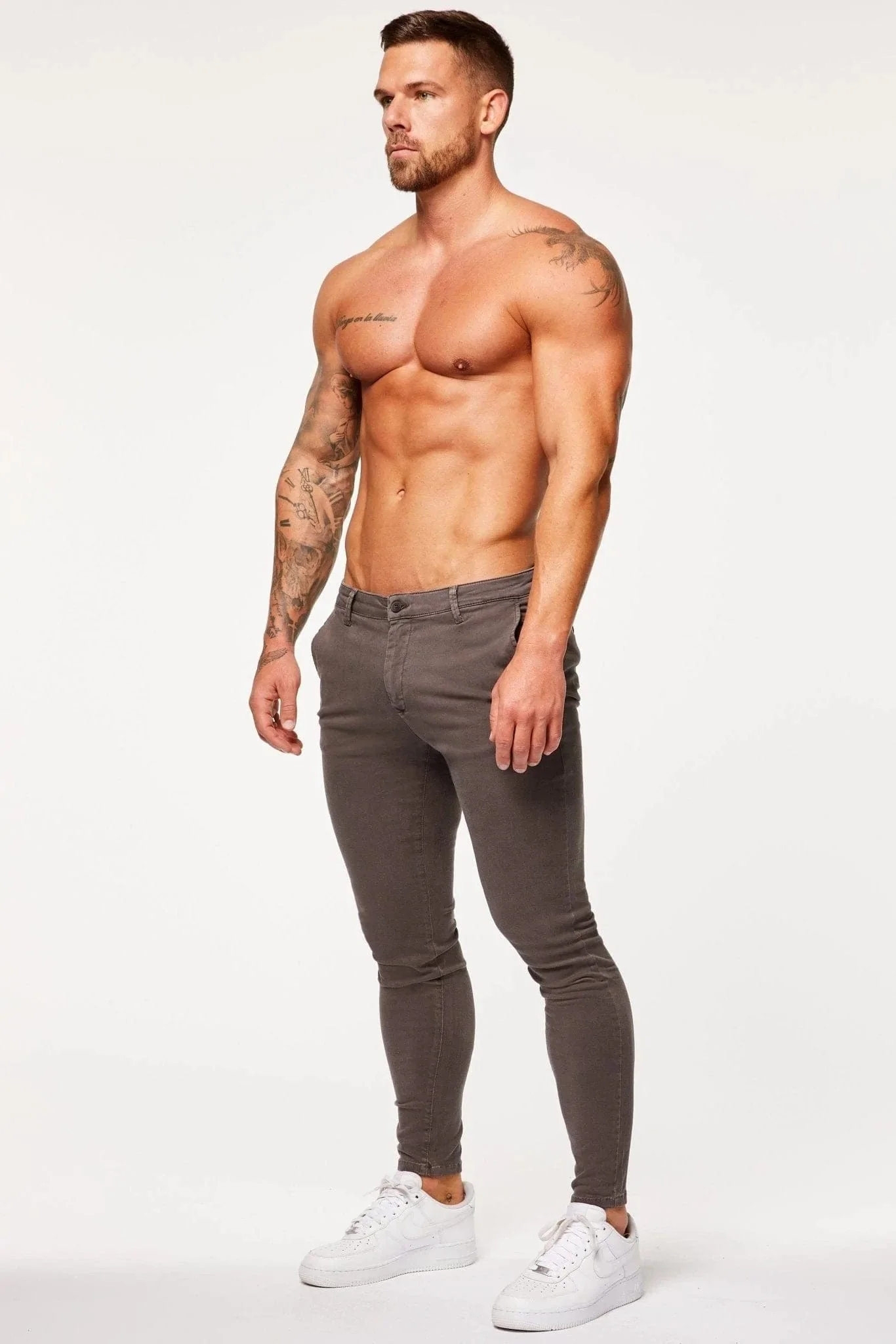 SPRAY-ON STRETCH CHINO - DARK GREY - Image 3