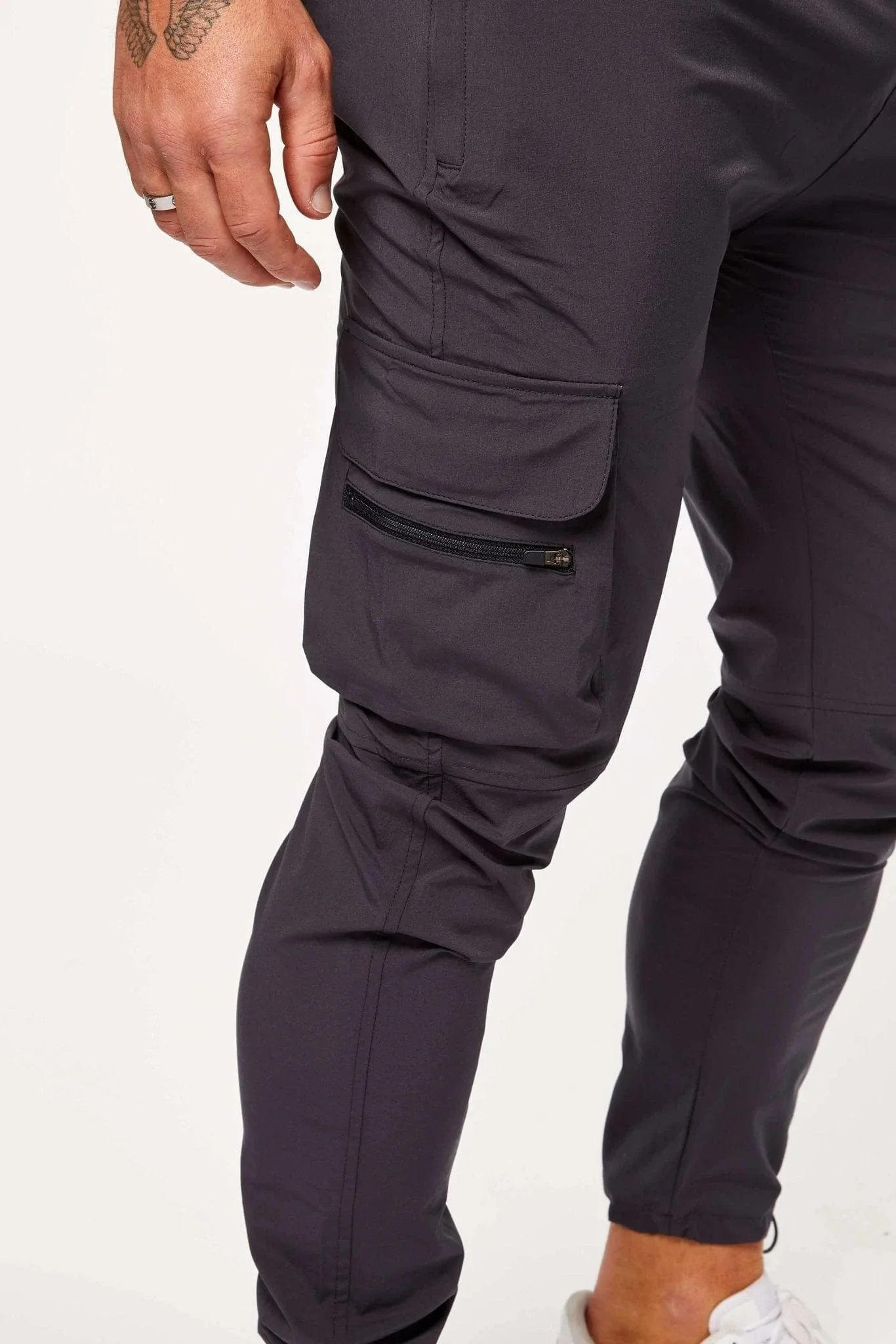 TECH STRETCH CARGO PANTS - DARK GREY - Image 3