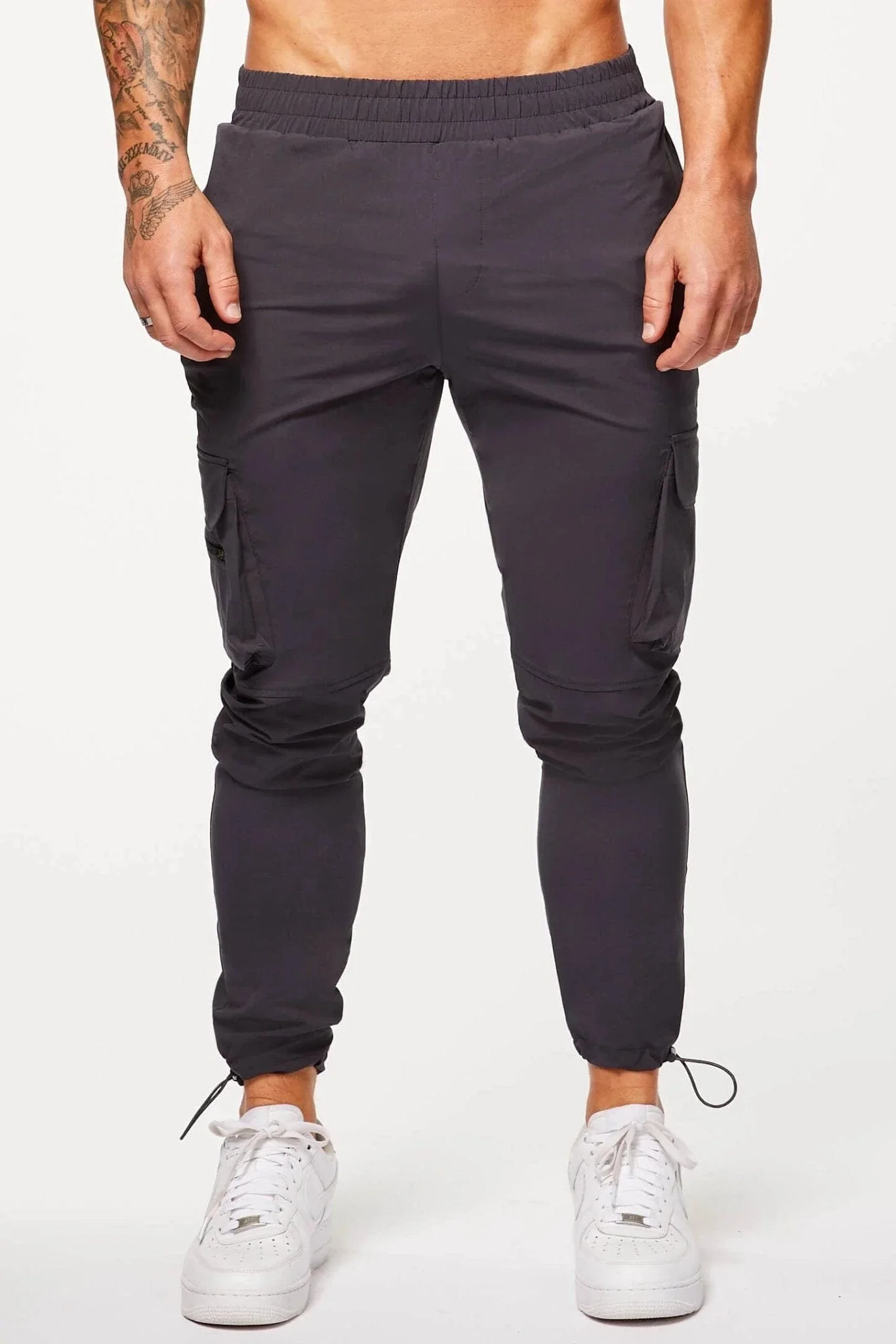 TECH STRETCH CARGO PANTS - DARK GREY - Image 5