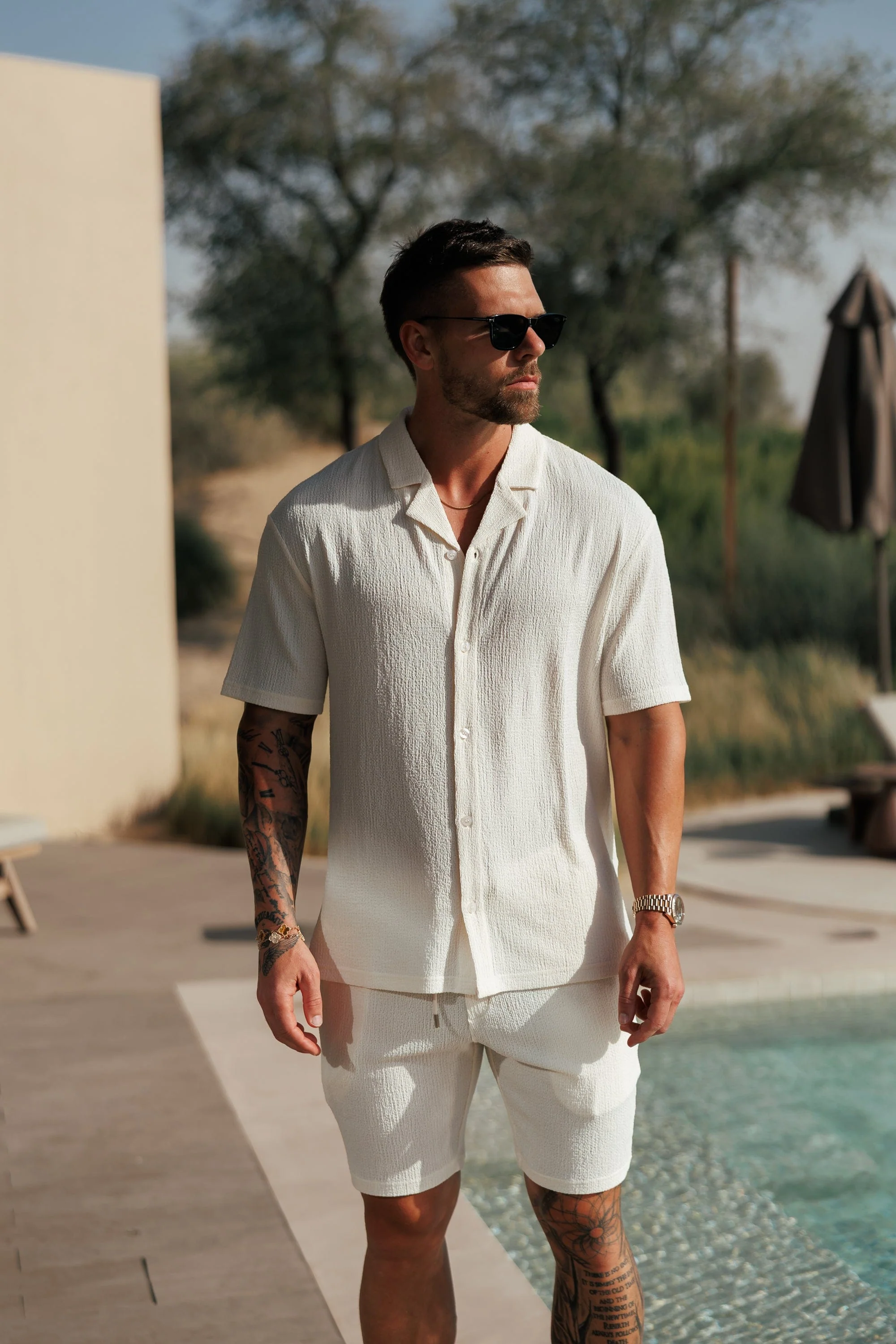 TEXTURED SHIRT - OFF WHITE - Image 2