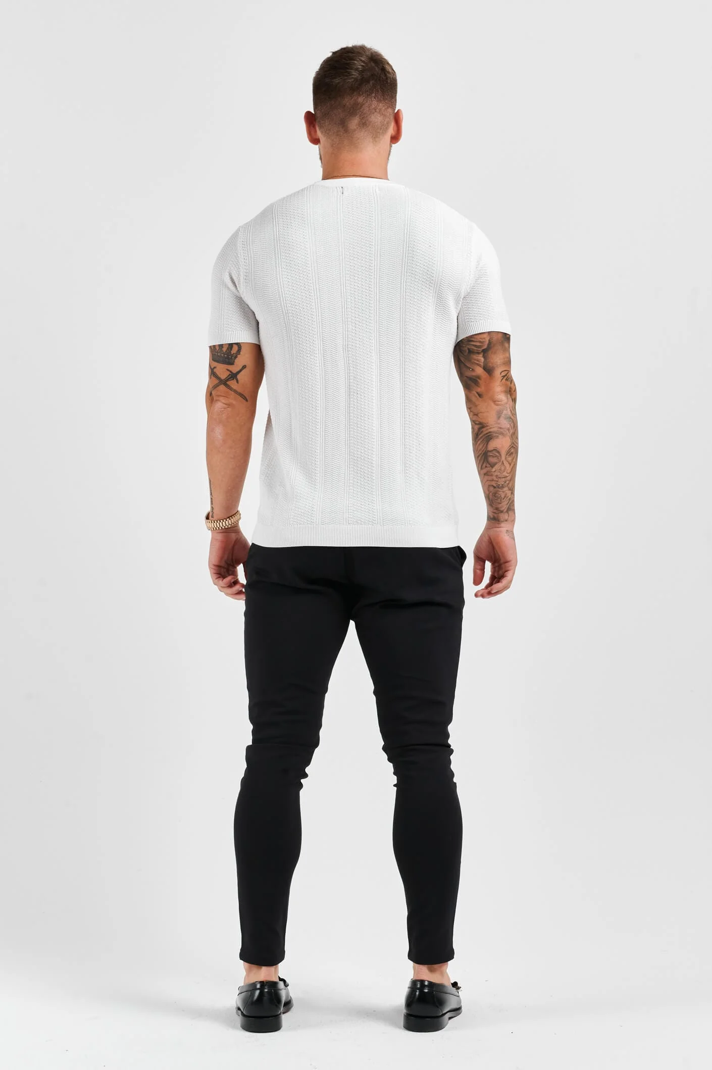 TEXTURED TEE - WHITE - Image 11