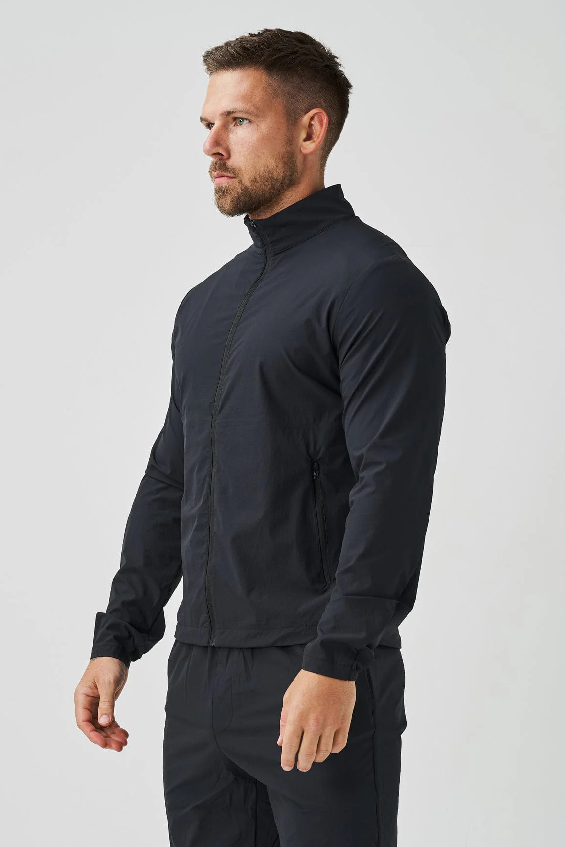 TRACKSUIT JACKET - BLACK - Image 4