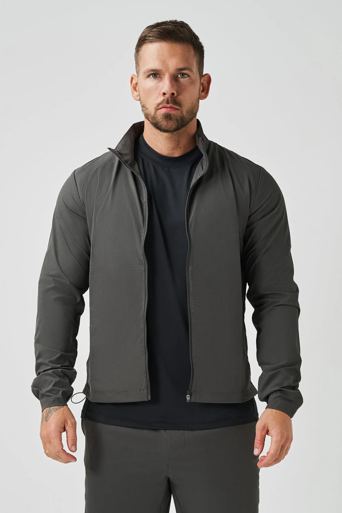 TRACKSUIT JACKET - DARK GREY - Image 3