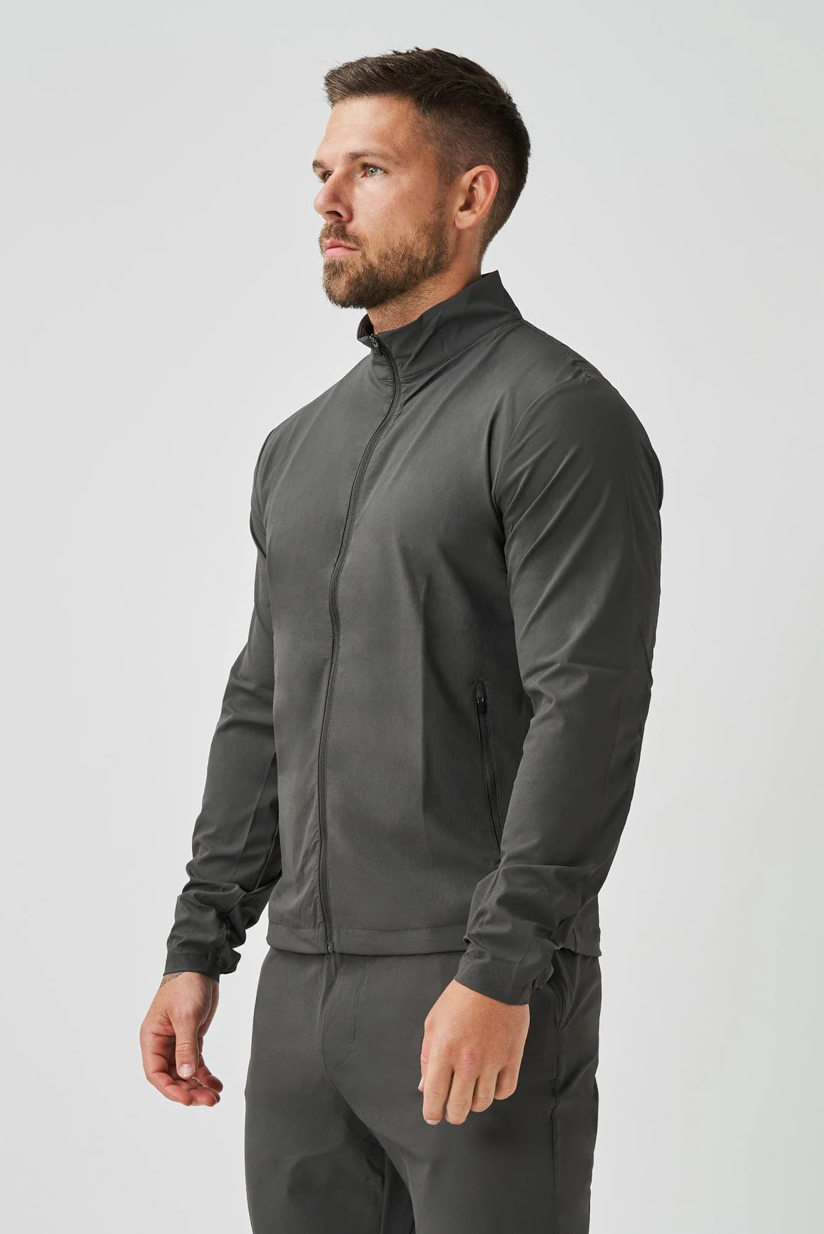 TRACKSUIT JACKET - DARK GREY - Image 4