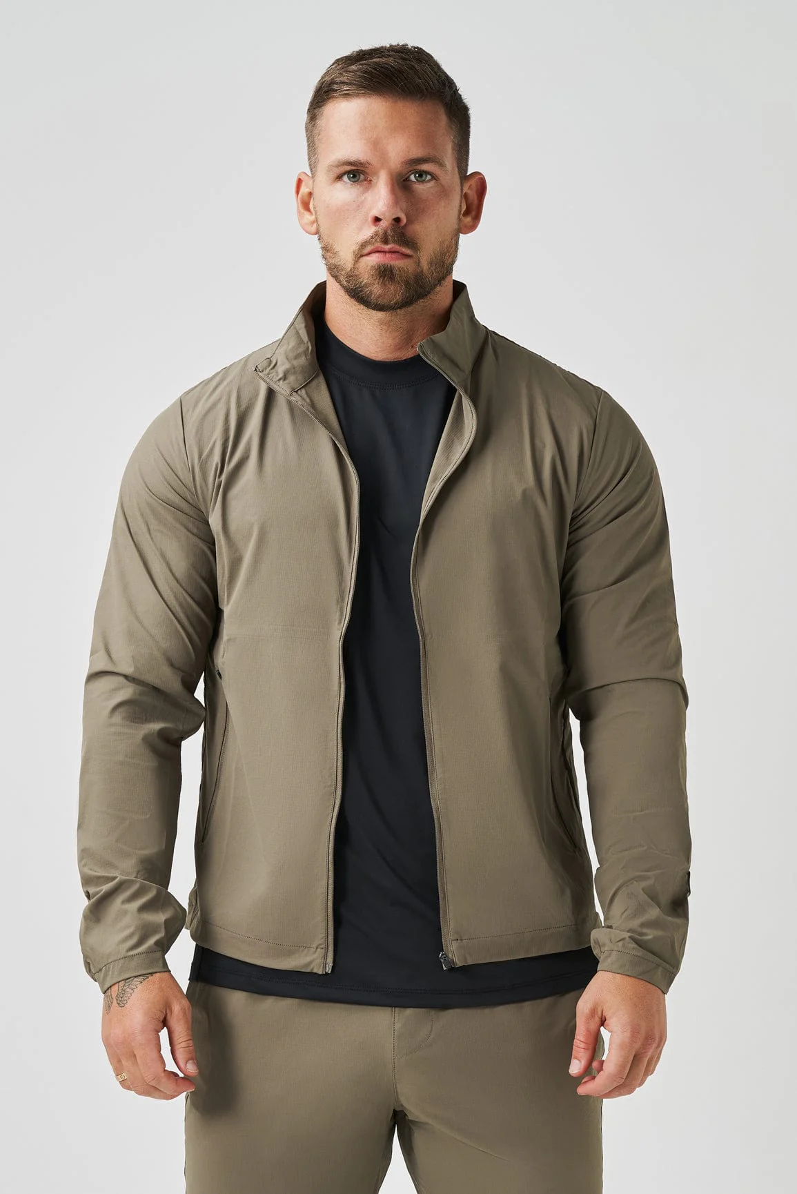 TRACKSUIT JACKET - KHAKI - Image 3