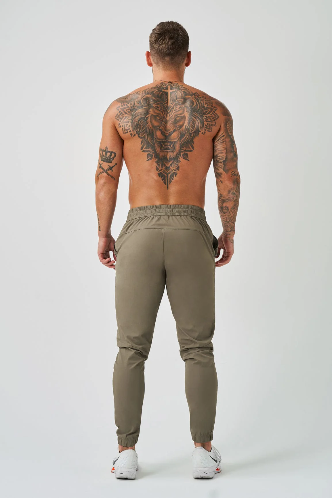 TRACKSUIT JOGGERS - KHAKI - Image 6
