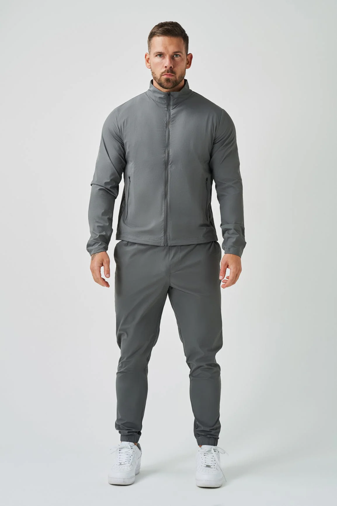 TRACKSUIT JOGGERS - LIGHT GREY - Image 4