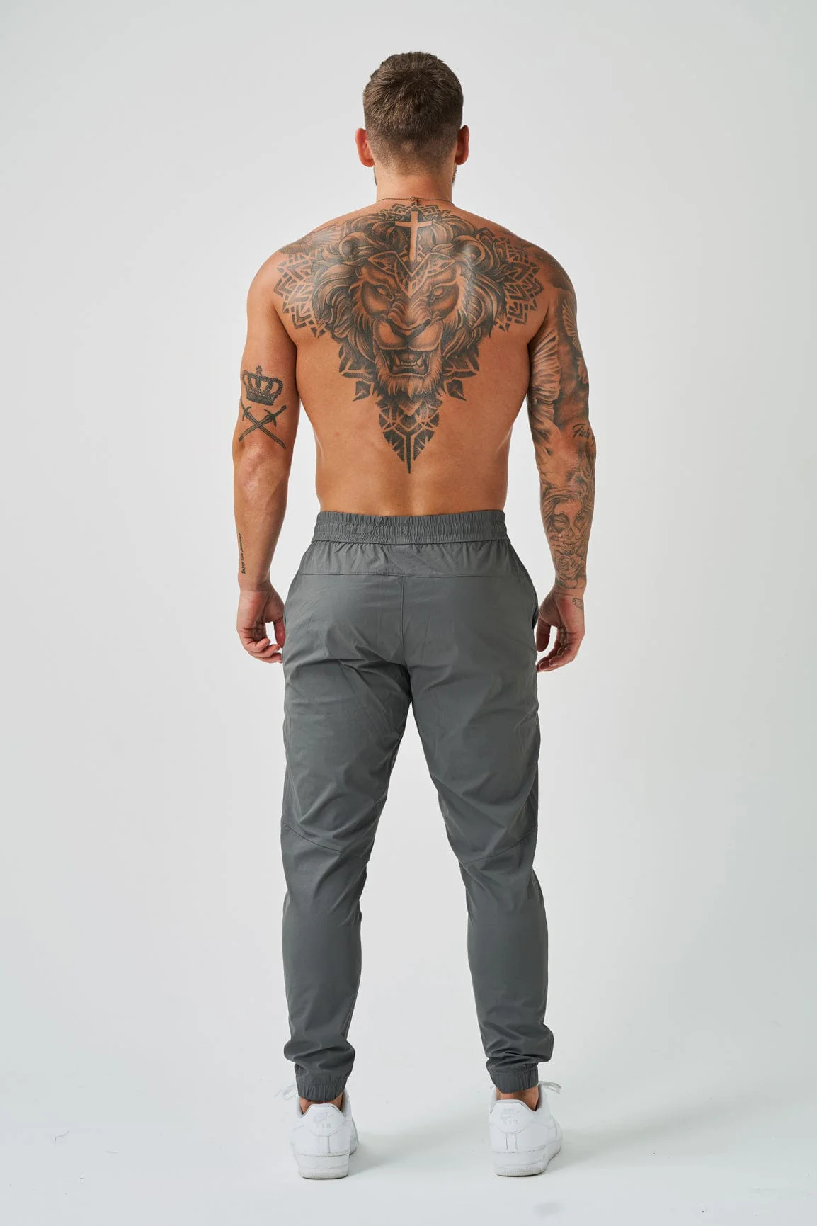 TRACKSUIT JOGGERS - LIGHT GREY - Image 6