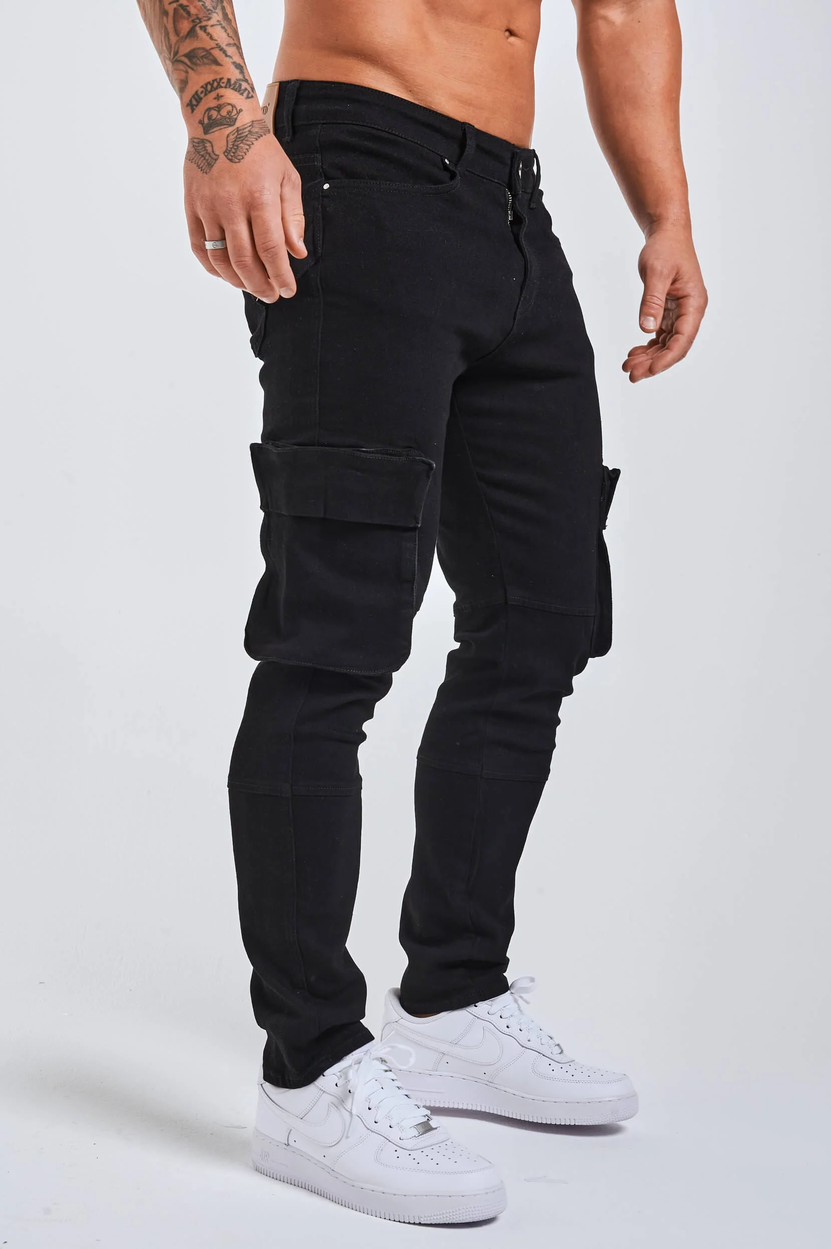 SLIM FIT JEANS 2.0 UTILTY CARPENTER - BLACK - Image 4