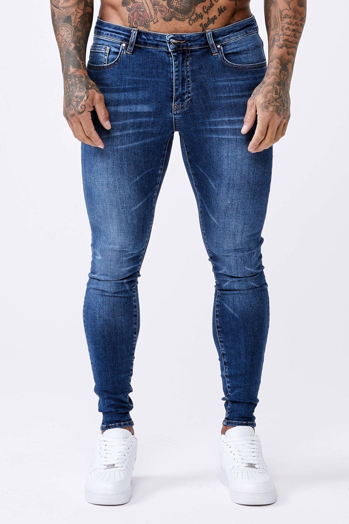SKINNY FIT JEANS - VINTAGE BLUE EXTREME WASH - Image 3