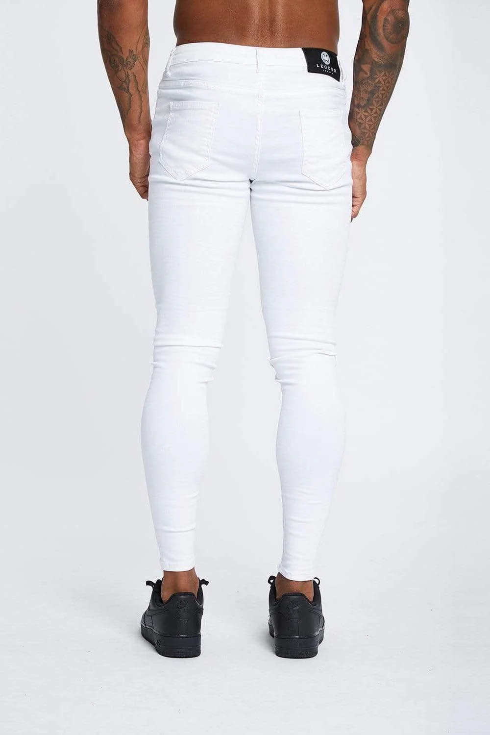 SKINNY FIT JEANS NON RIPPED - WHITE - Image 5