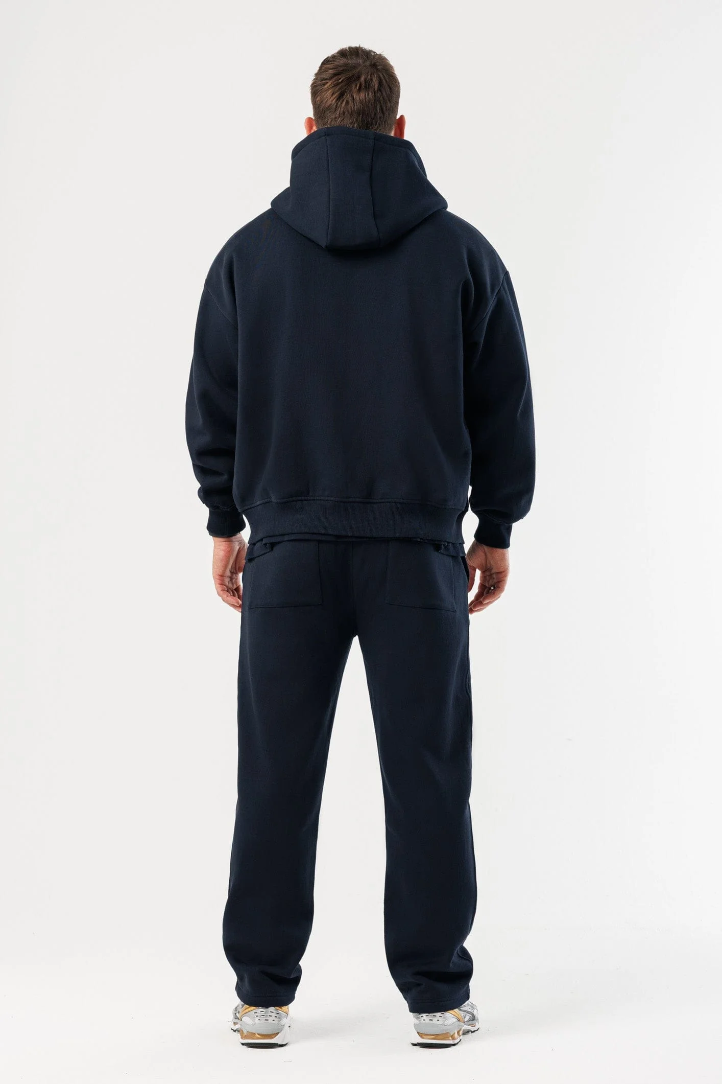 ZIPPED HOODIE - NAVY - Image 9