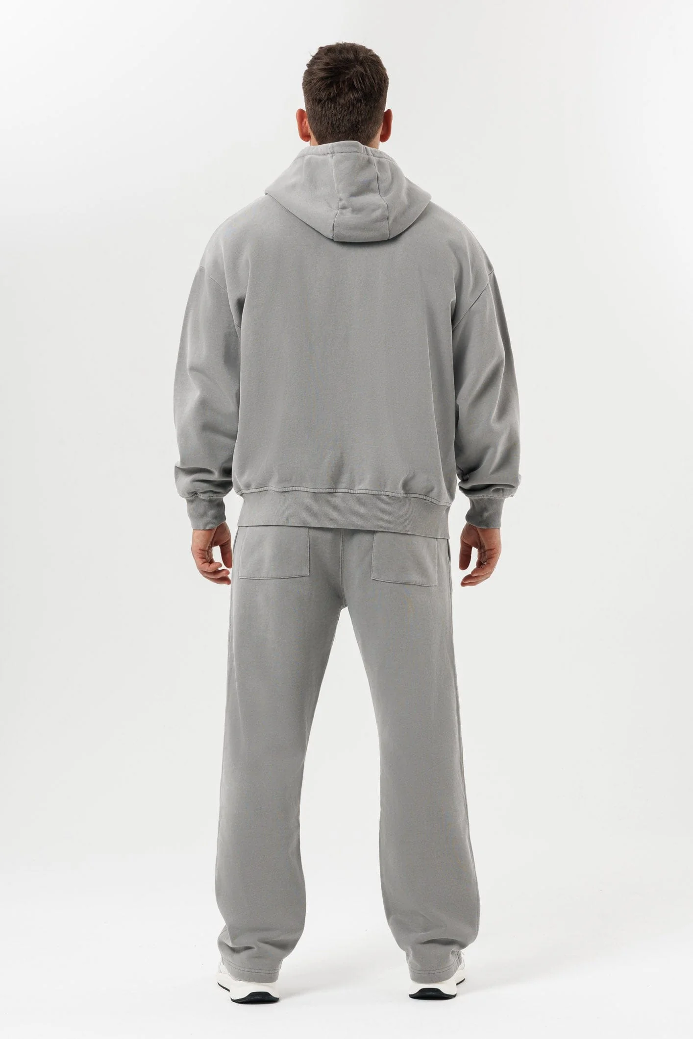 ZIPPED HOODIE - WASHED GREY - Image 13